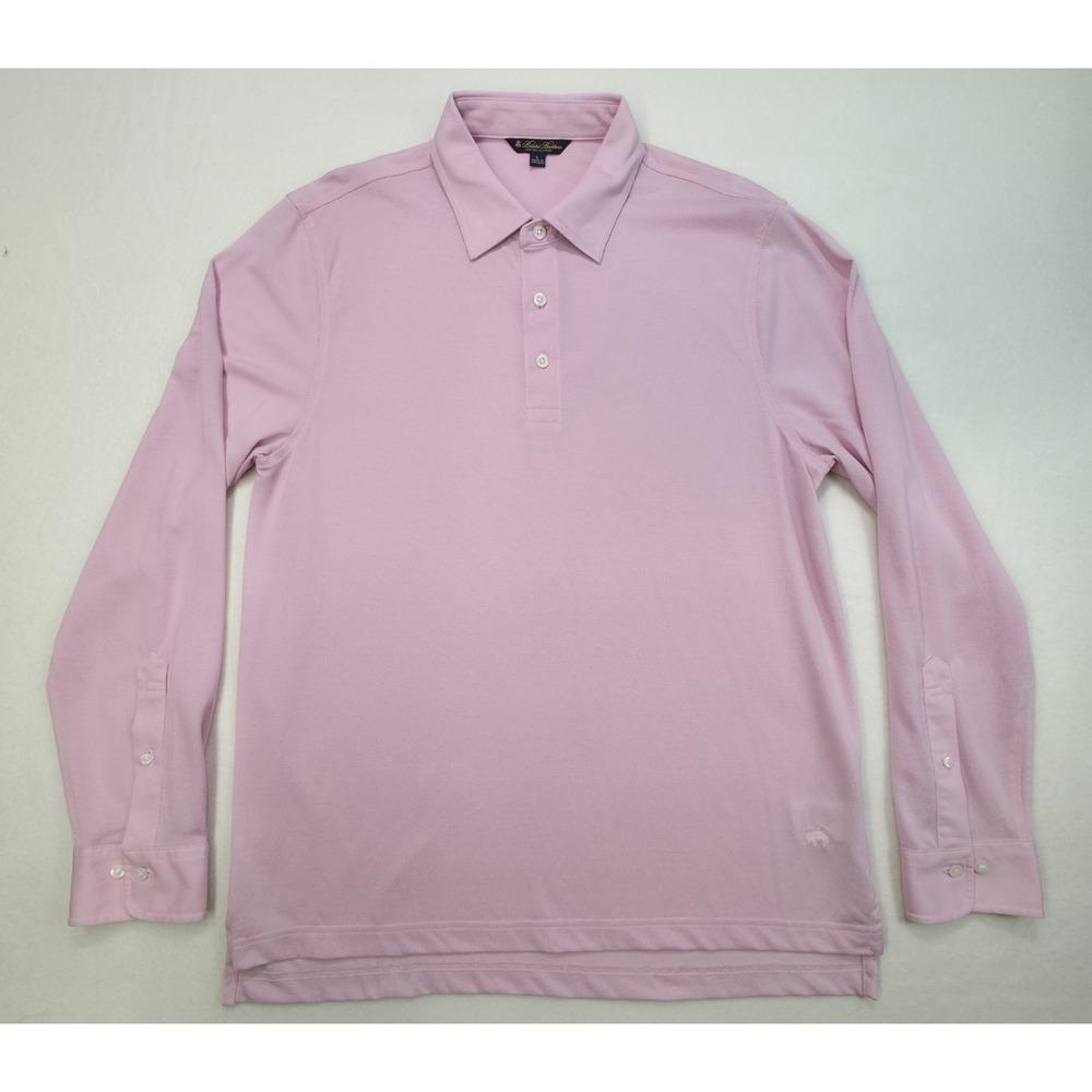 Brooks Brothers Light Pink Long Sleeve Polo Shirt